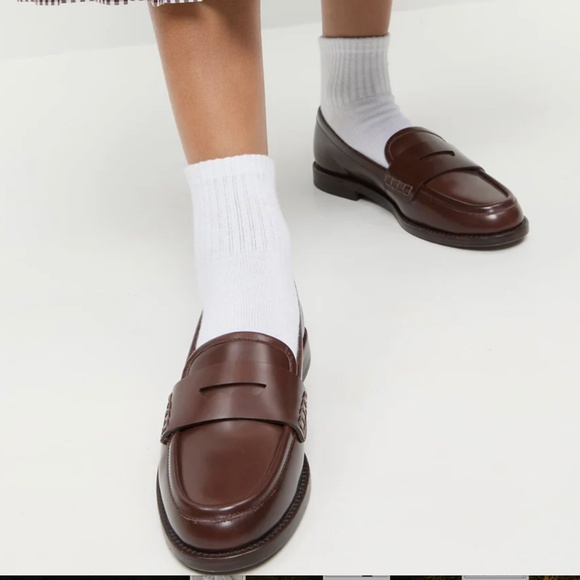 Loeffler Randall Women's Rachel Expresso Leather Loafer Size 8 - Picture 1 of 11